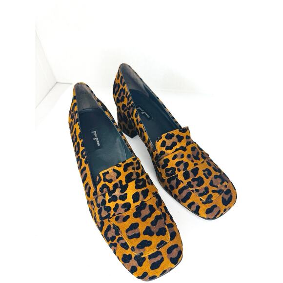 Paul Green Winona Leather Loafer Pump Leopard Velvet Sisal size UK 7/ US 9.5 - Picture 10 of 10